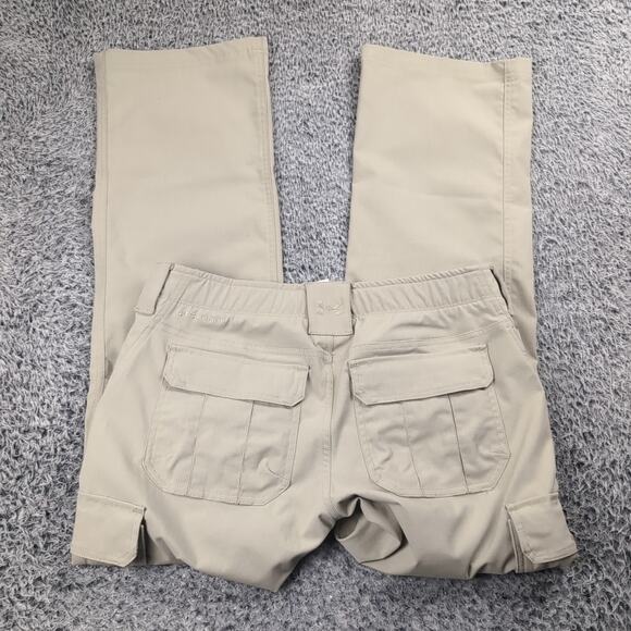 Under Armour Pants Women 10 Beige Cargo Straight Outdoor Stretch Casual Hiking - Picture 1 of 10